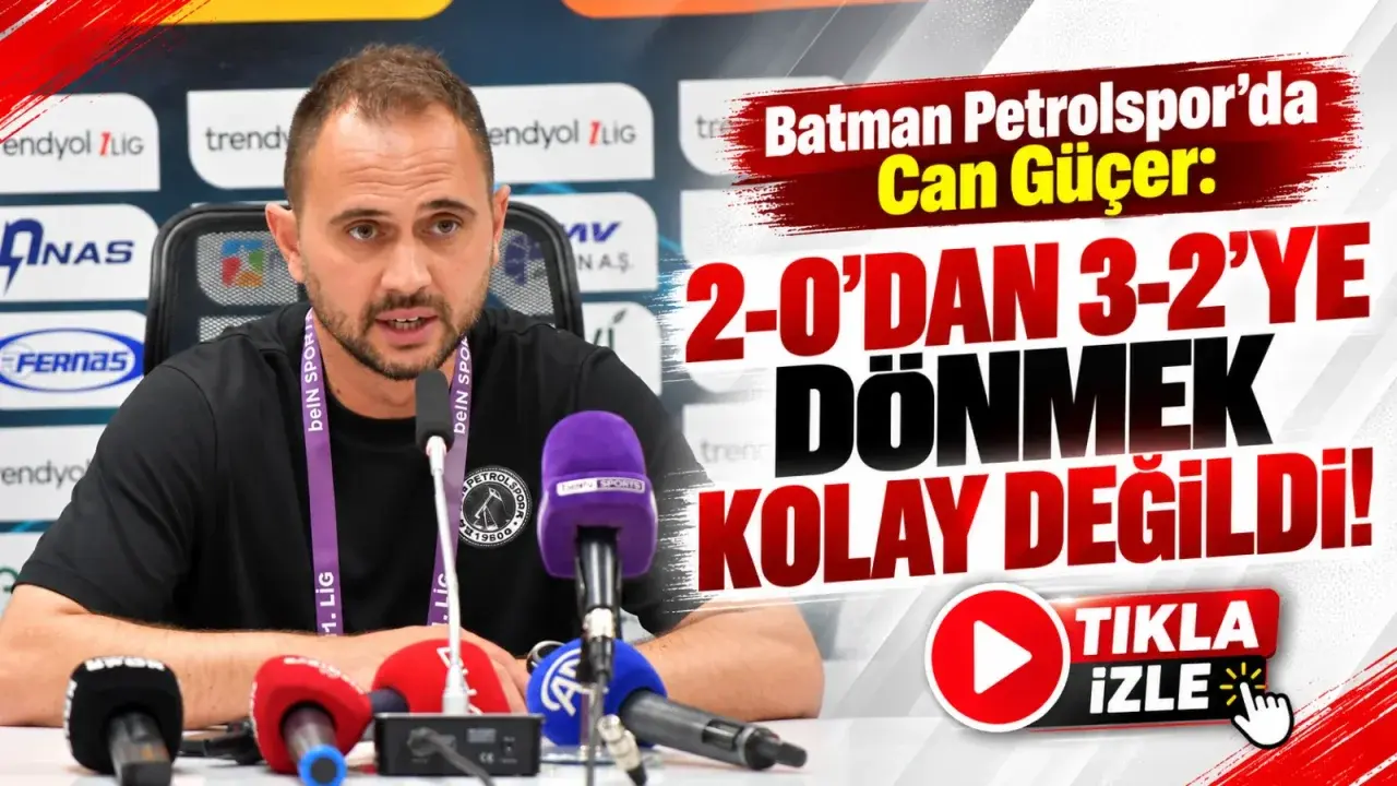 Batman Petrolspor’da Can Güçer: 2-0’dan 3-2’ye dönmek kolay değildi!