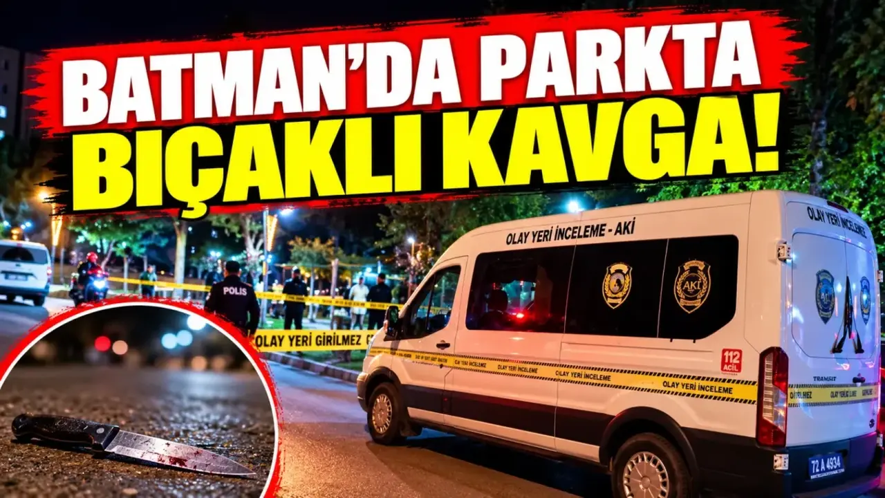 Batman’da parkta bıçaklı kavga!