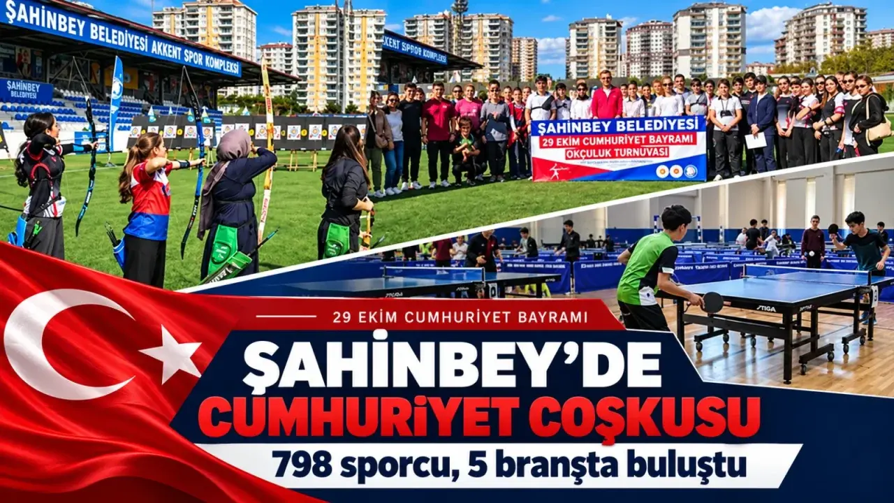 Şahinbey’de Cumhuriyet coşkusu spor sahalarına taşındı