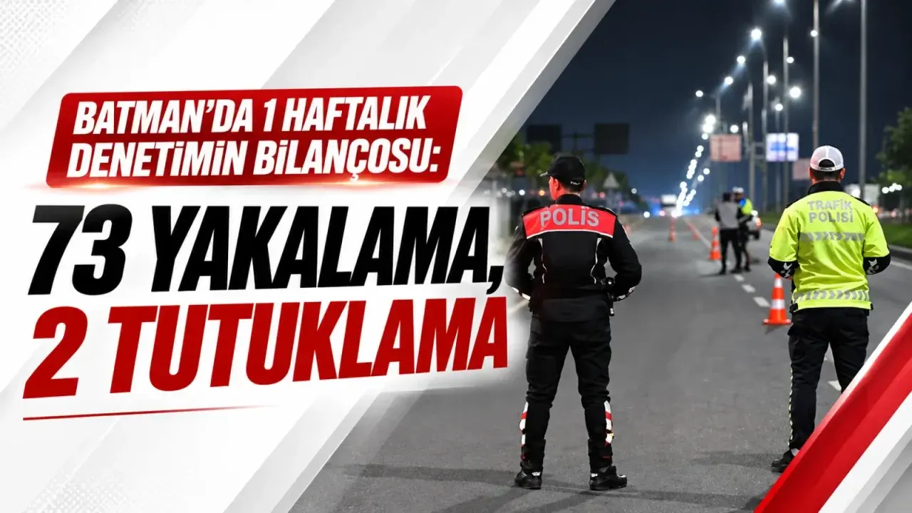 Batman’da 1 haftalık denetimin bilançosu: 73 yakalama, 2 tutuklama