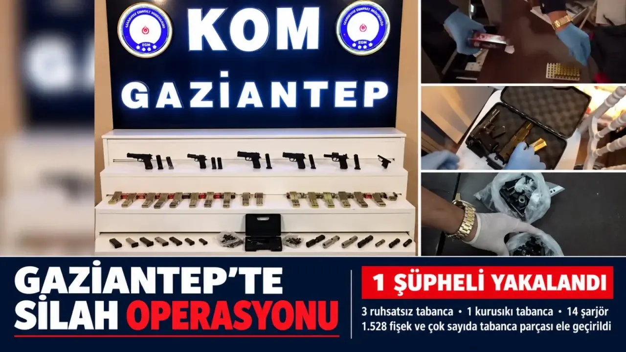 Gaziantep’te silah operasyonu: 1 şüpheli yakalandı