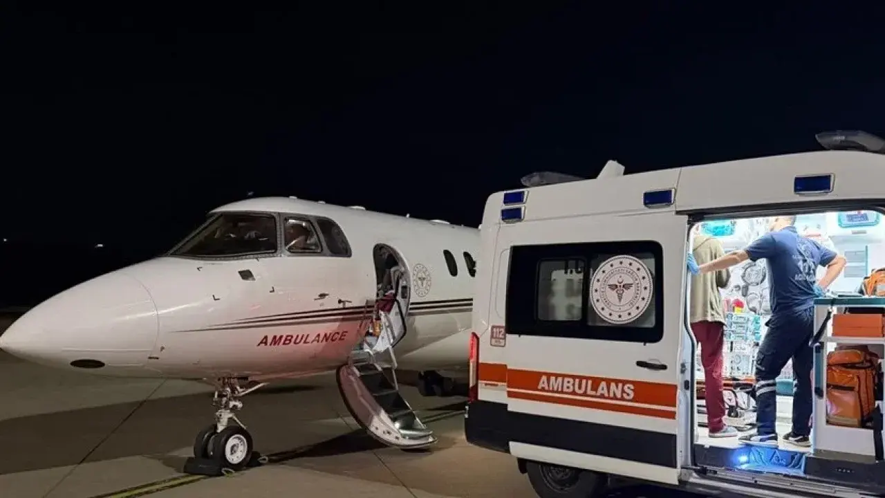 Kalp rahatsızlığı olan bebek ambulans uçakla Ankara'ya sevk edildi