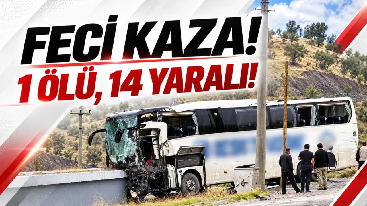 Feci kaza! 1 ölü, 14 yaralı!