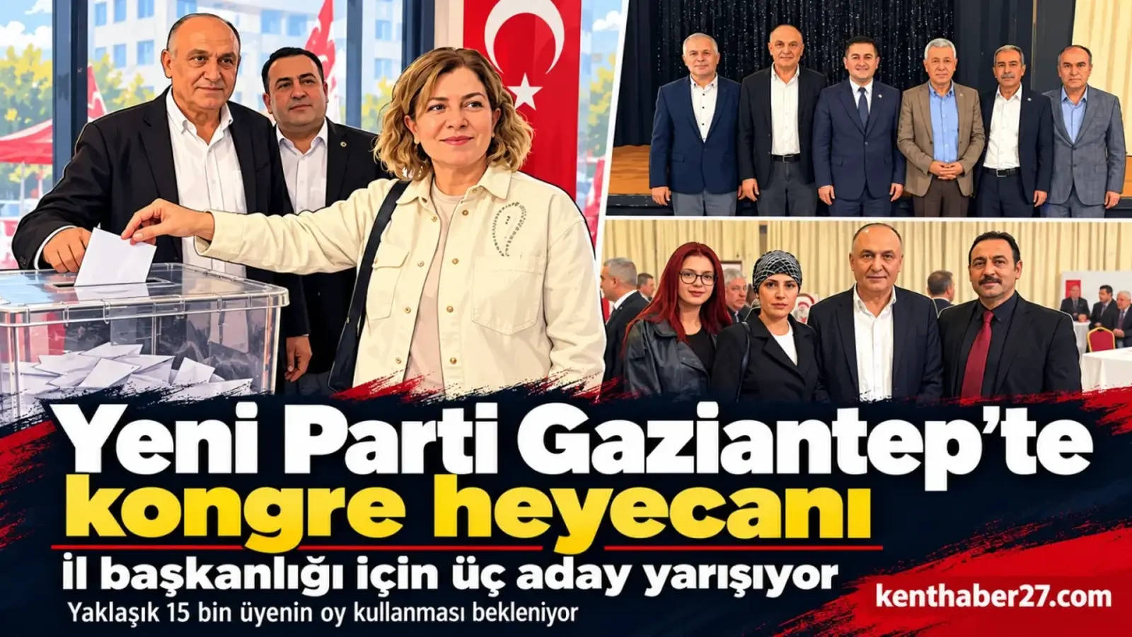 Yeni Parti Gaziantep’te sandık başında, Üç aday yarışıyor