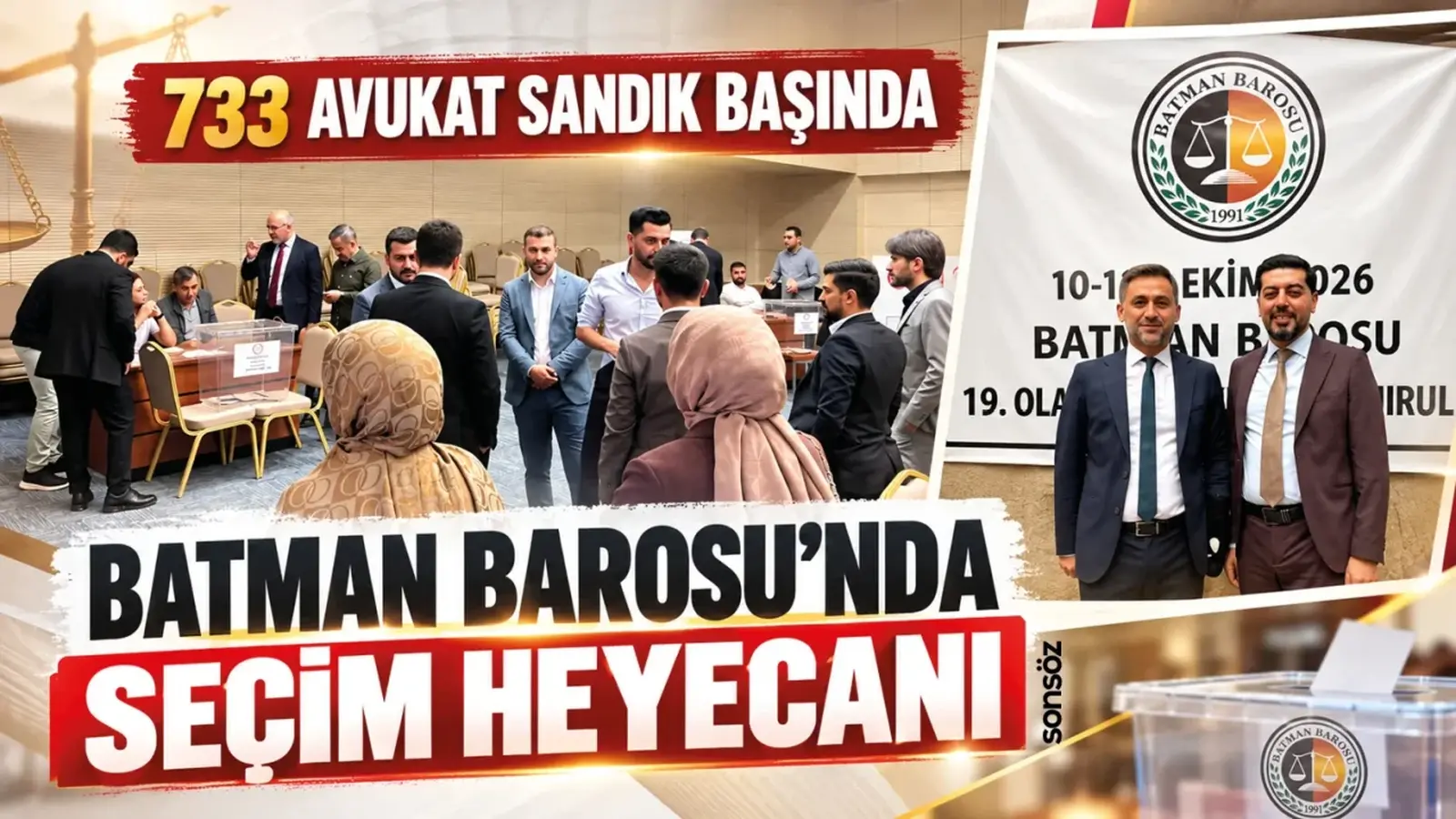 Batman Barosu’nda seçim heyecanı: 733 avukat sandık başında