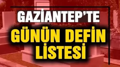 Gaziantep Defin Listesi (29/10/2026) Perşembe