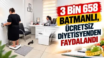 3 bin 658 Batmanlı, ücretsiz diyetisyenden faydalandı