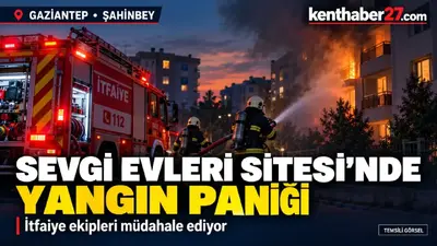 Gaziantep’te Sevgi Evleri Sitesi’nde yangın paniği
