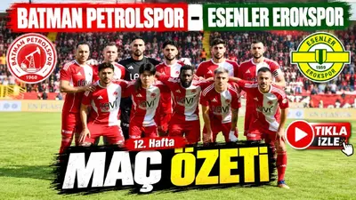 Batman Petrolspor - Esenler Erokspor 12. Hafta Maç Özeti