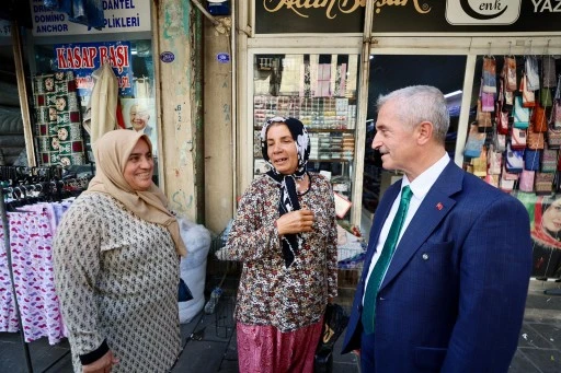 BAŞKAN TAHMAZOĞLU ÇARŞI ESNAFI VE VATANDAŞLARLA BULUŞTU