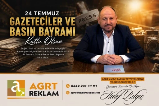 HALEF BİLGİ&Ccedil;'TEN 24 TEMMUZ BASIN BAYRAMI MESAJI: 
