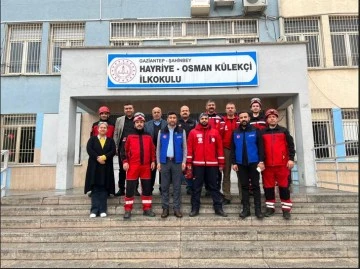 ŞAHİNBEY BELEDİYESİ OKULLARDA DEPREM TATBİKATI YAPTI