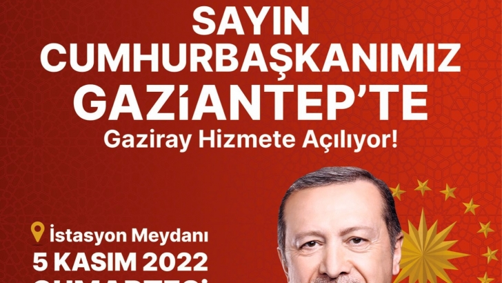 CUMHURBAKANI Gazi Ray Açılışı İçin Gazi şehir' de