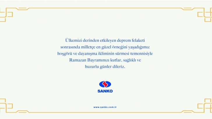 Sanko'dan Bayram tebriki