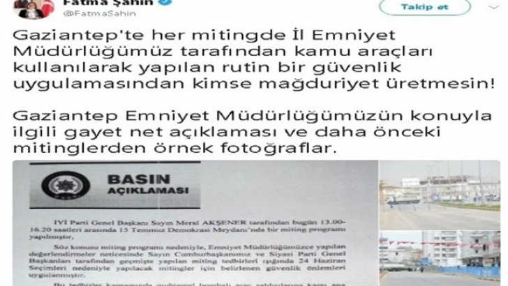 Fatma Şahin’den Akşener’e fotoğraflı yanıt