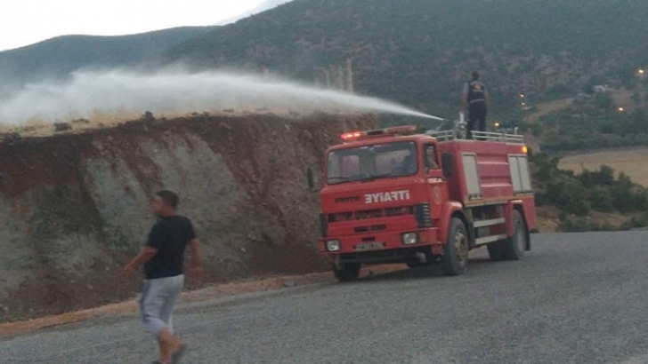 Anız yangınında alevler ormana sıçramadan söndürüldü 