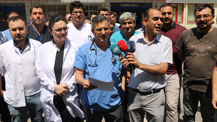  Sağlıkçılara şiddete Gaziantep'te tepki 