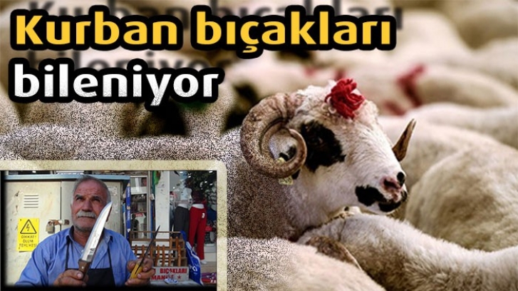 Kurban bıçakları bileniyor