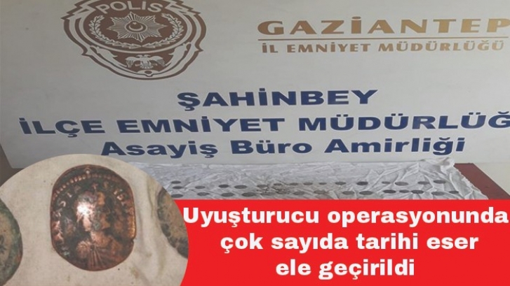 Uyuşturucu operasyonunda çok sayıda tarihi eser ele geçirildi 