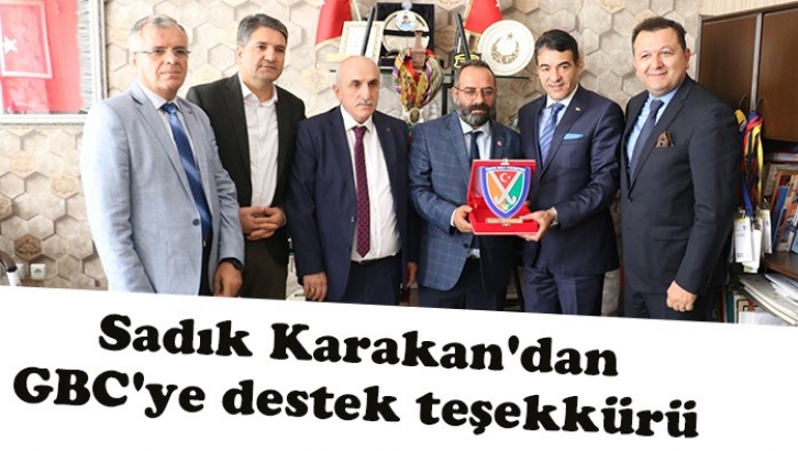 Sadık Karakan'dan GBC'ye destek teşekkürü 