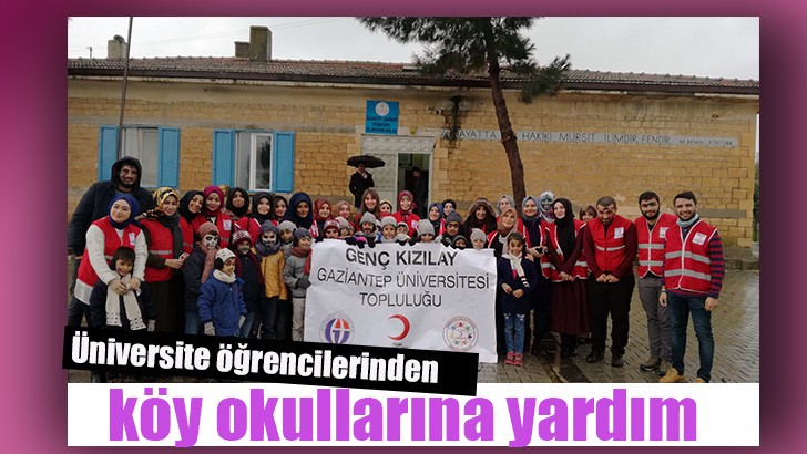 Üniversite öğrencilerinden köy okullarına yardım