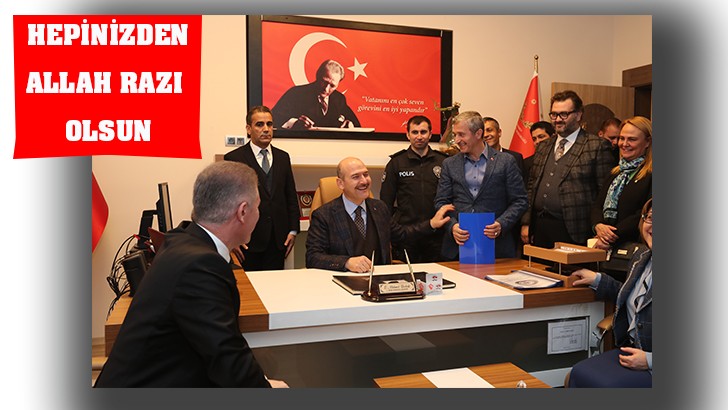 BAKAN SOYLU, BAŞKAN TAHMAZOĞLU’NU TEBRİK ETTİ