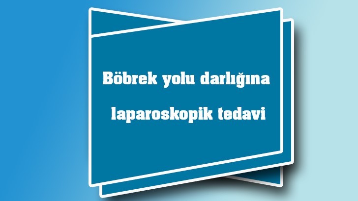 Böbrek yolu darlığına laparoskopik tedavi 