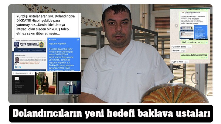 Dolandırıcıların yeni hedefi baklava ustaları 