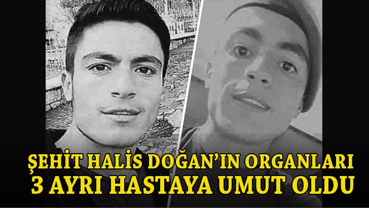 Şehidin organları 3 ayrı hastaya umut oldu