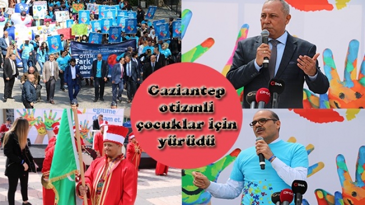 Gaziantep otizmli çocuklar için yürüdü