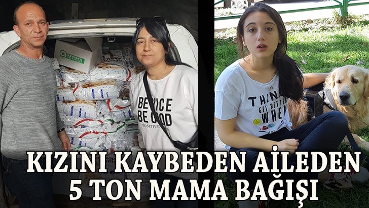 Hayvansever kızının anısına 5 ton mama dağıttı