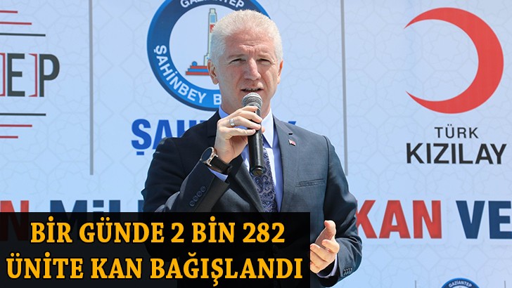 Gaziantep'te bir günde 2 bin 282 ünite kan bağışlandı