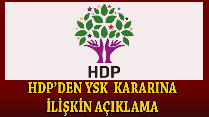 YSK kararı sonrası HDP'den açıklama