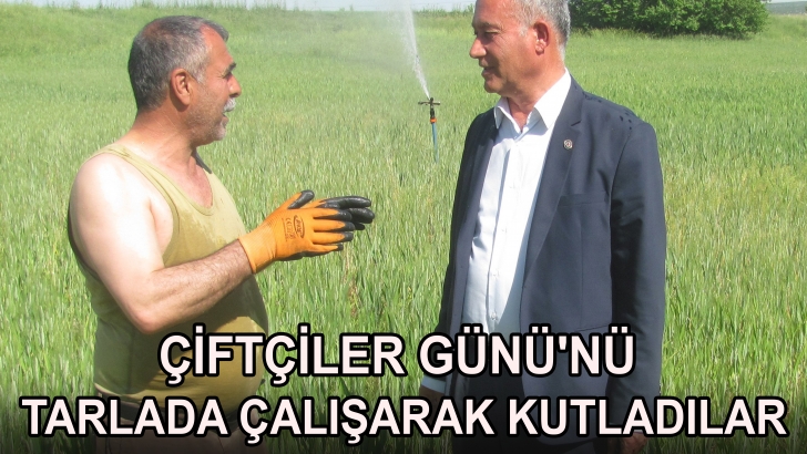 Çiftçiler Günü'nü tarlada çalışarak kutladılar