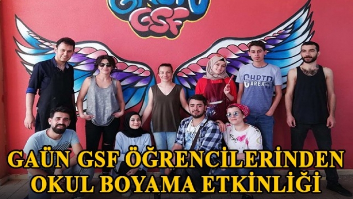 GAÜN Güzel Sanatlar Fakültesi öğrencilerinden okul boyama etkinliği