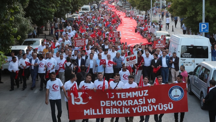 Şahinbey Belediyesi’nden 15 Temmuz Demokrasi Ve Milli Birlik Yürüyüşü