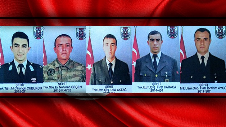 Afrin şehitleri memleketlerine uğurlandı