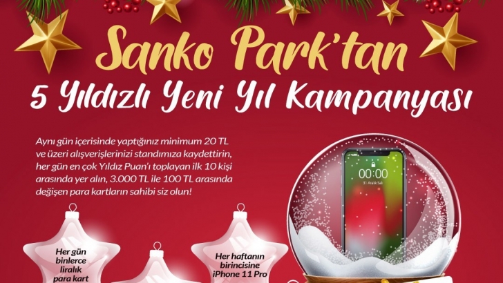 SANKO Park’tan 5 yıldızlı yılbaşı kampanyası