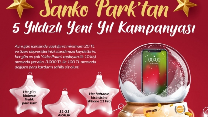 SANKO Park’tan 5 yıldızlı yılbaşı kampanyası