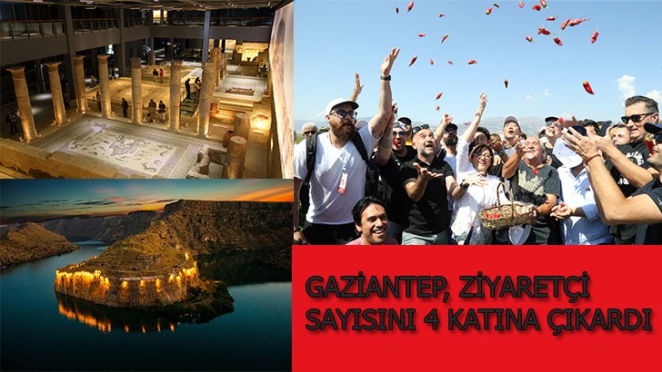 GAZİANTEP, ZİYARETÇİ SAYISINI 4 KATINA ÇIKARDI