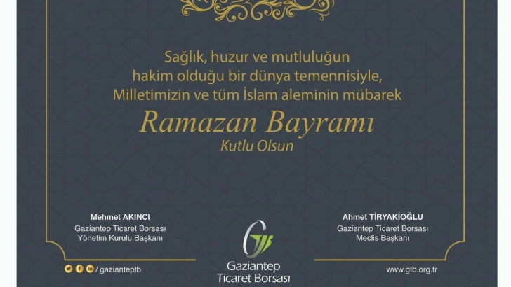 RAMAZAN BAYRAMI KUTLU OLSUN!