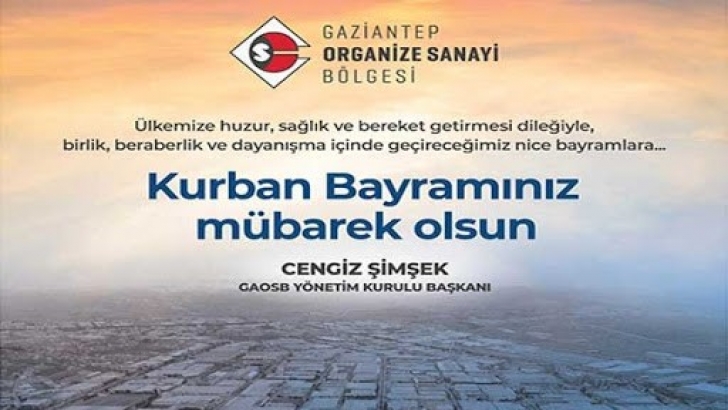 "KURBAN BAYRAMINIZ MÜBAREK OLSUN"
