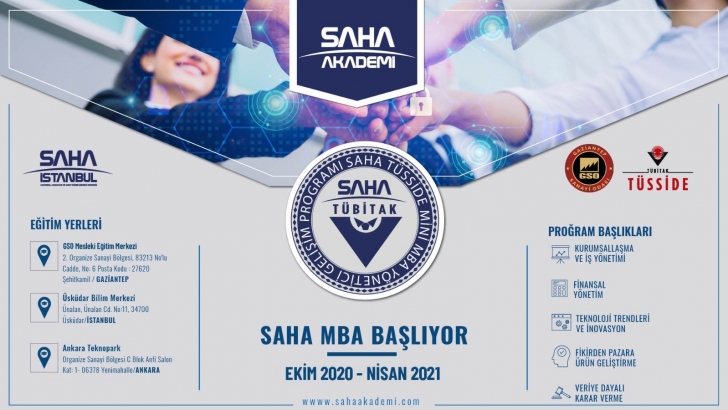 GSO VE SAHA İSTANBUL İŞBİRLİĞİNDE SAHA MBA PROGRAMI KAYITLARI DEVAM EDİYOR