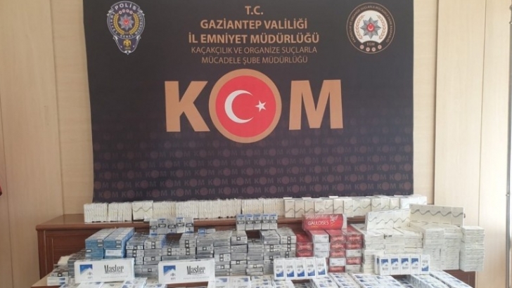 Gaziantep’te 2 bin 500 Paket Kaçak Sigara Yakalandı