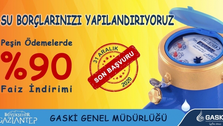 GASKİ’DEN BORÇLULARA YAPILANDIRMA MÜJDESİ