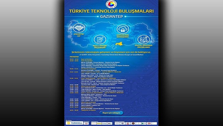Türkiye teknoloji buluşmaları Gaziantep’te olacak