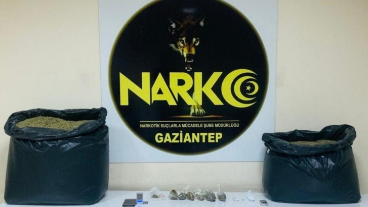 Gaziantep’te 61,5 kilo uyuşturucu ele geçirildi