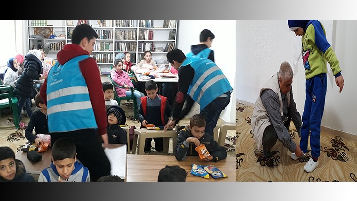 Suriyeli yetimlere yardımlar sürüyor