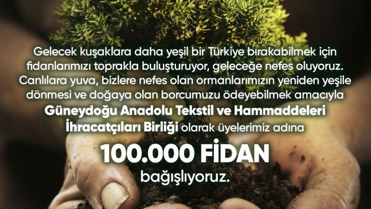 Yeşil Türkiye İçin Halıcılardan 100 Bin Fidan Bağışı